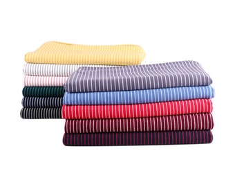 Pure Cotton Striped Fabric, Knitted T-shirt Fabric, Spring And Summer Season Fabric，By The Half Yard