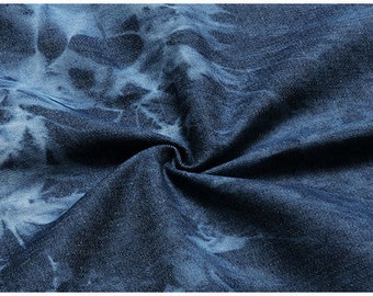 Tessuto denim tinto in cravatta, tessuto denim lavato, tessuto denim alla moda, da Half Yard