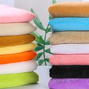 Solid Smooth Minky Fabric, Cuddle Fabric, Plush Toys Fabric, Faux Fur Fabric Sold By The Yard
