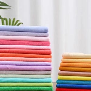 Solid Smooth Minky Fabric Cuddle Fabric Plush Toys Fabric Faux Fur Fabric - 50cmX50cm(19" x 19" ）