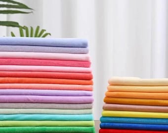 Solid Smooth Minky Fabric Cuddle Fabric Plush Toys Fabric Faux Fur Fabric - 50cmX50cm(19" x 19" ）