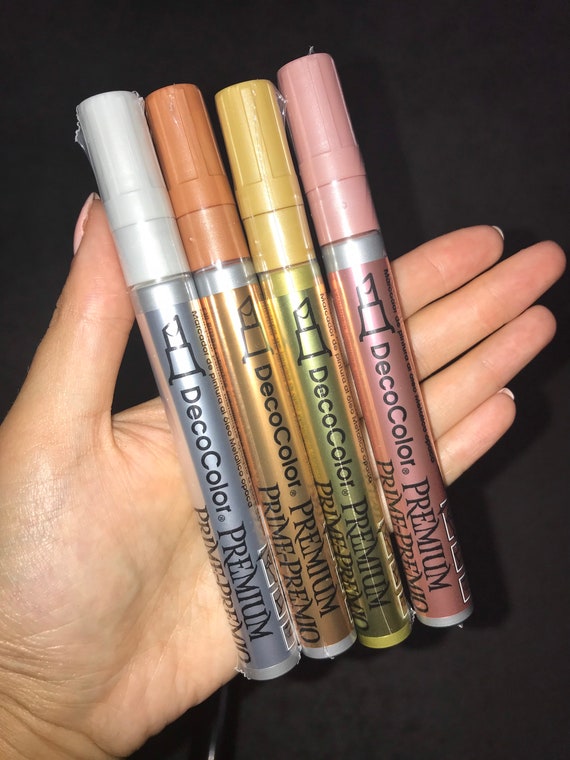 Decocolor Premium Chisel Tip Pen Gold, Silver, Rose Gold or Copper Available