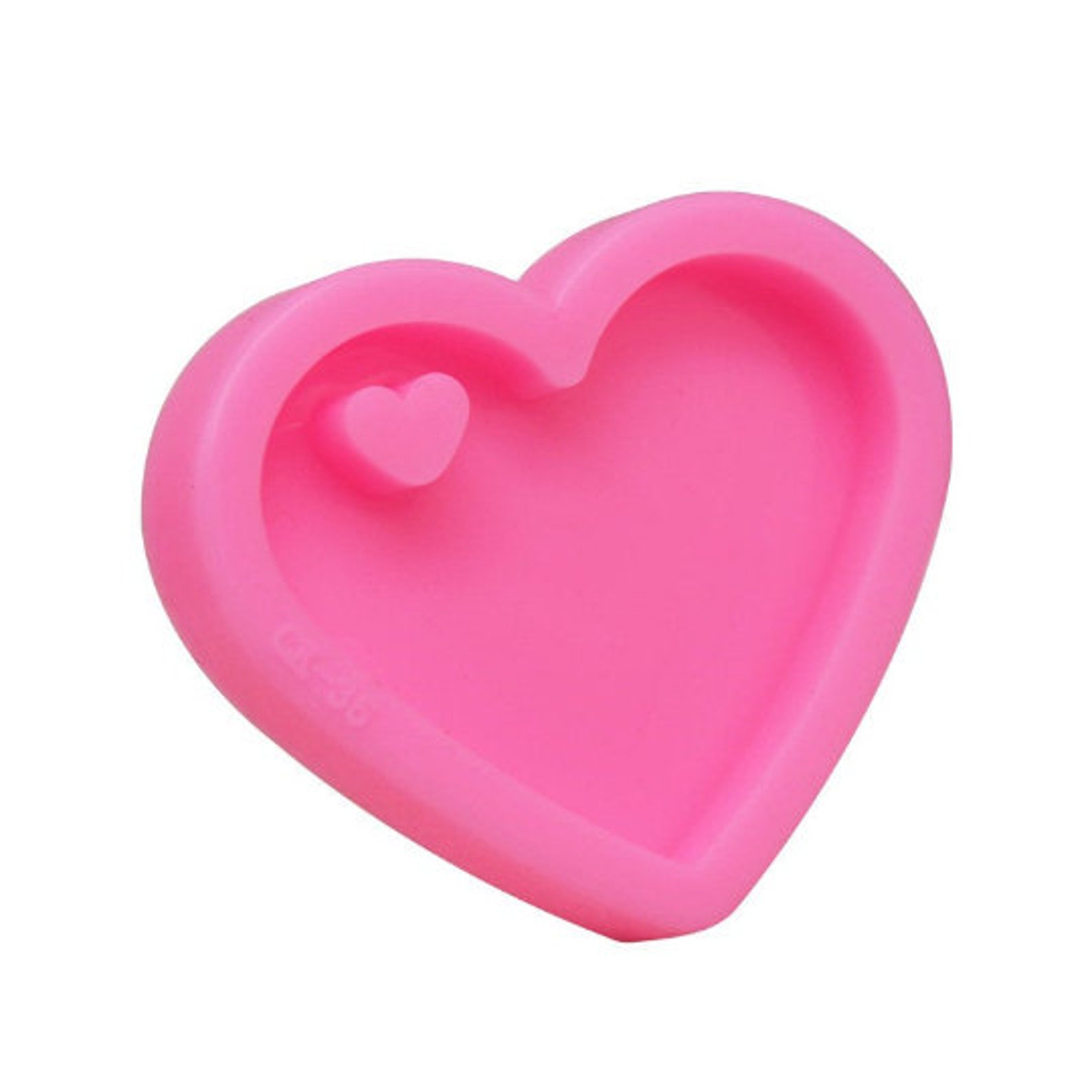 Resin mold heart keychain mold silicone mould heart shaped Etsy