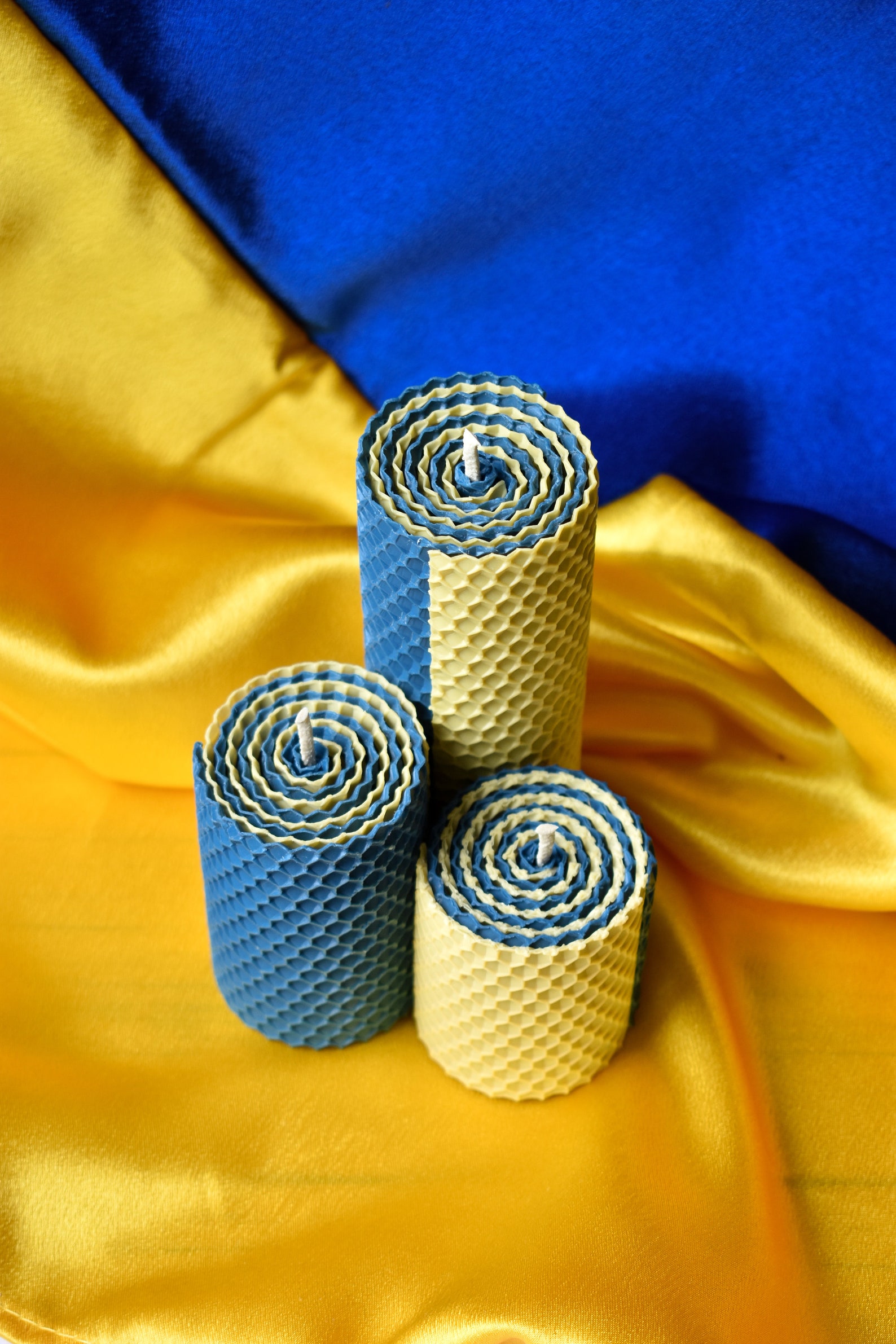 Stand With Ukraine Candles Ukrainian Blue and Yellow Etsy