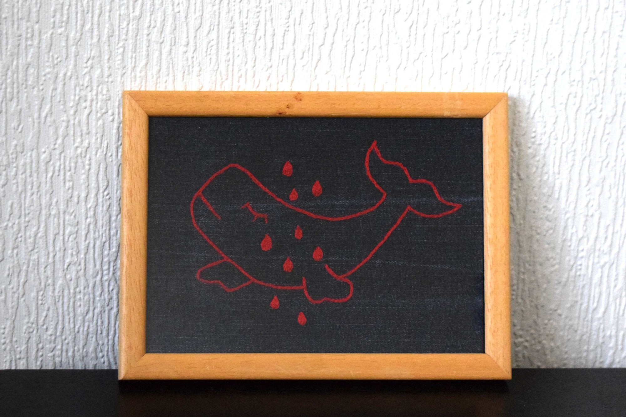 Cachalot Brodé sur Jean Recyclé Broderie Made in France Idée Cadeau