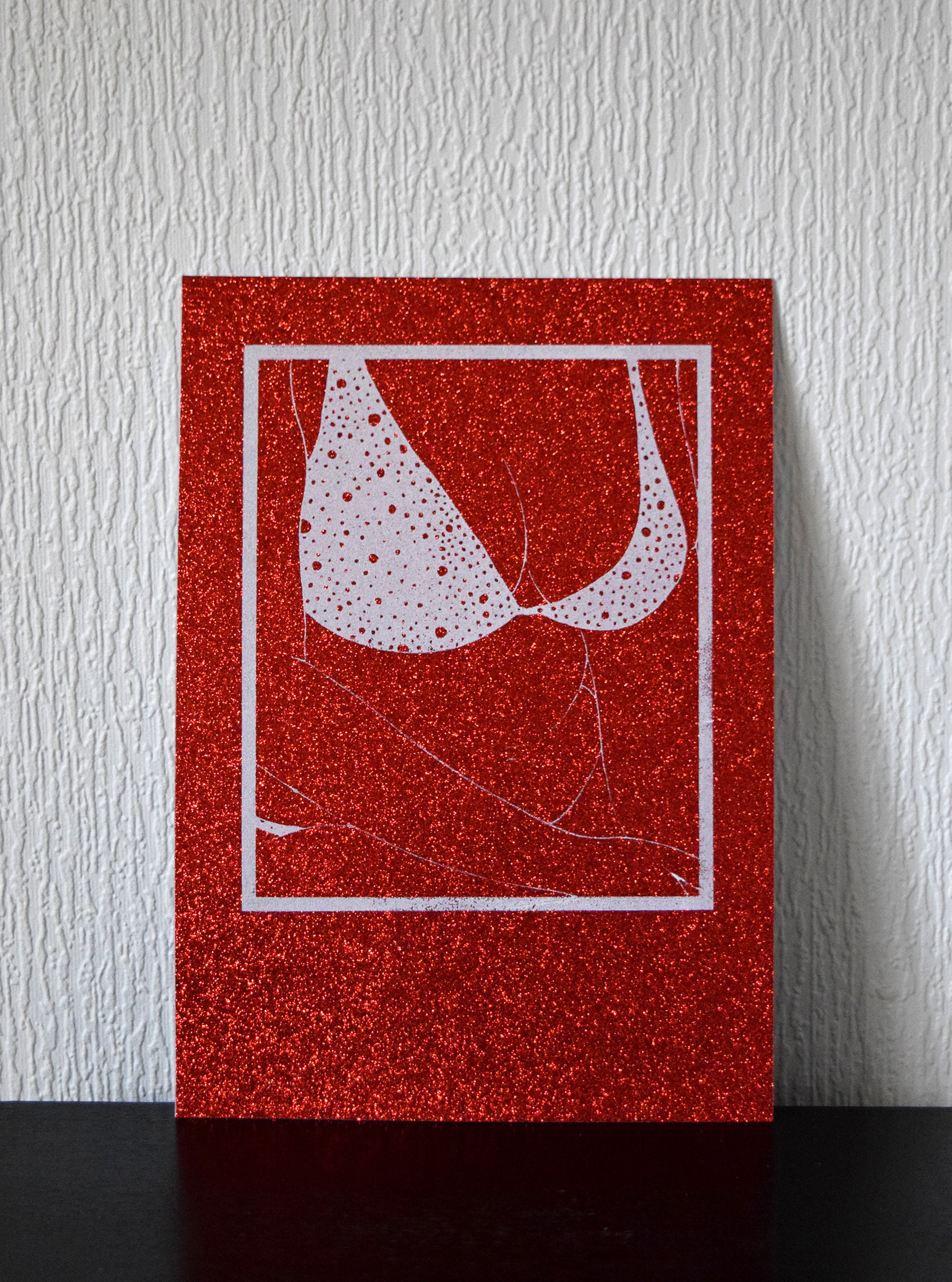 A4 Femme à Paillettes Illustration Sérigraphie Made in France Idée Cadeau