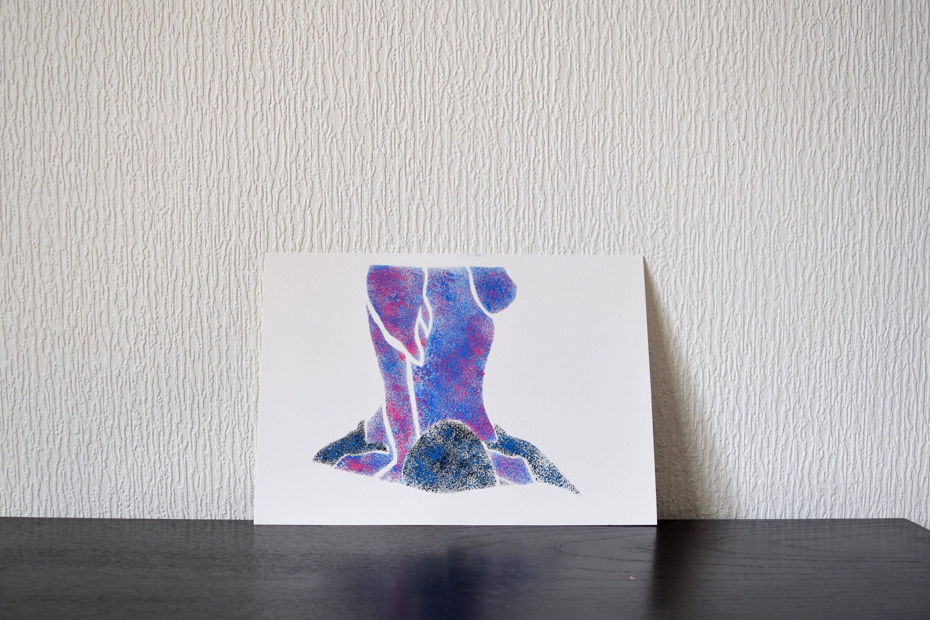 A4 Couple Amour Illustration Peinture Made in France Idée Cadeau