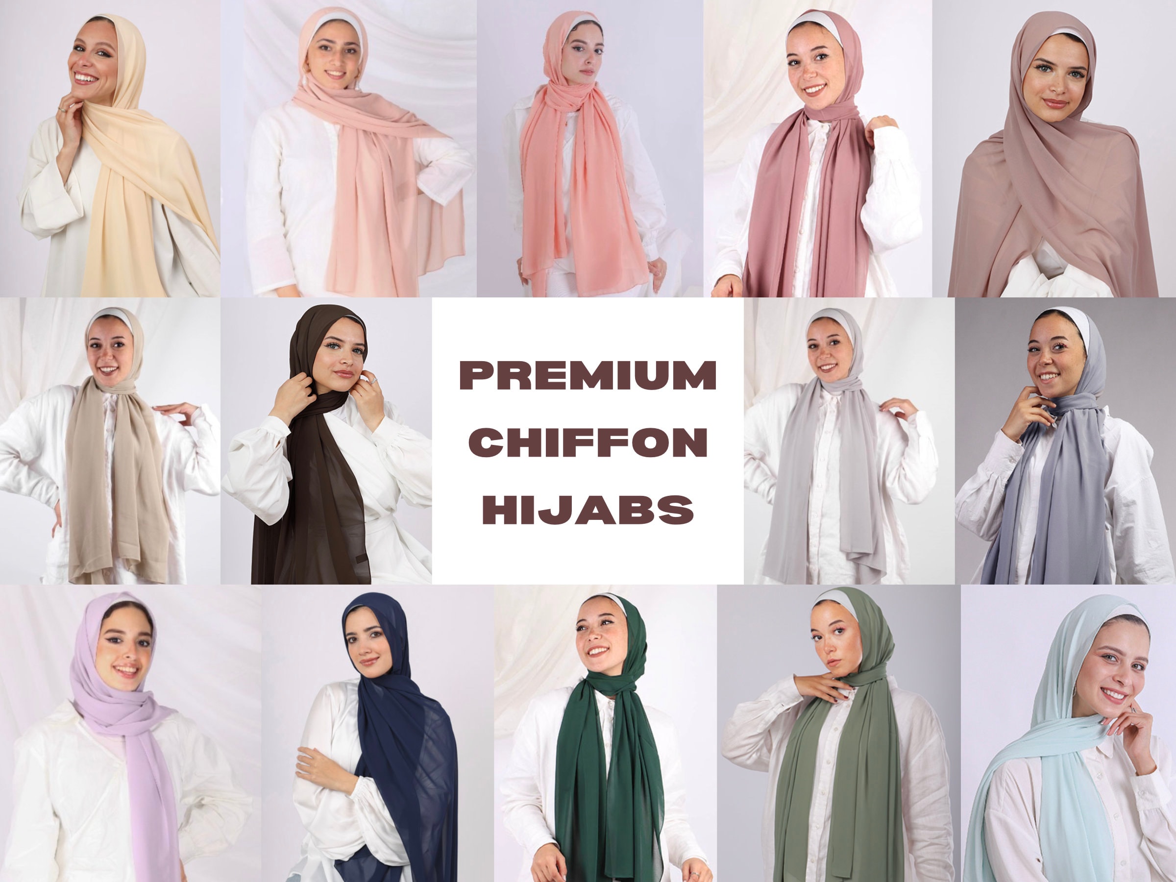 Hijab For Women Premium Chiffon Hijab Rhinestone Hijab Scraf