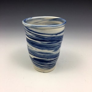 Agateware tumblers,  ceramic , hand painted, dishwasher safe, oven safe, perfect for all beverages, hot and cold.  Functional clay art!
