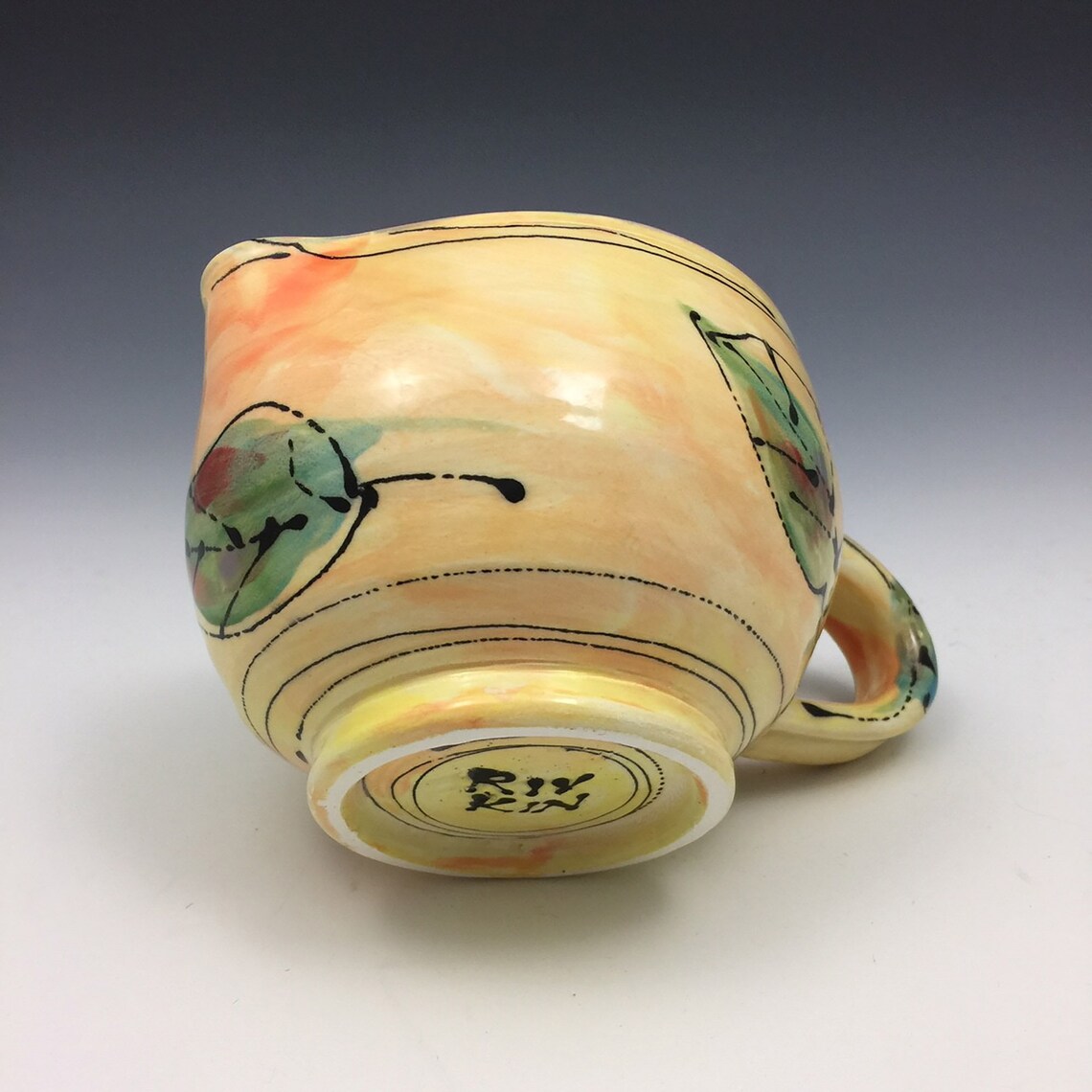 Pitcher Ceramic Hand Painted Dishwasher Safe Oven Safe Etsy