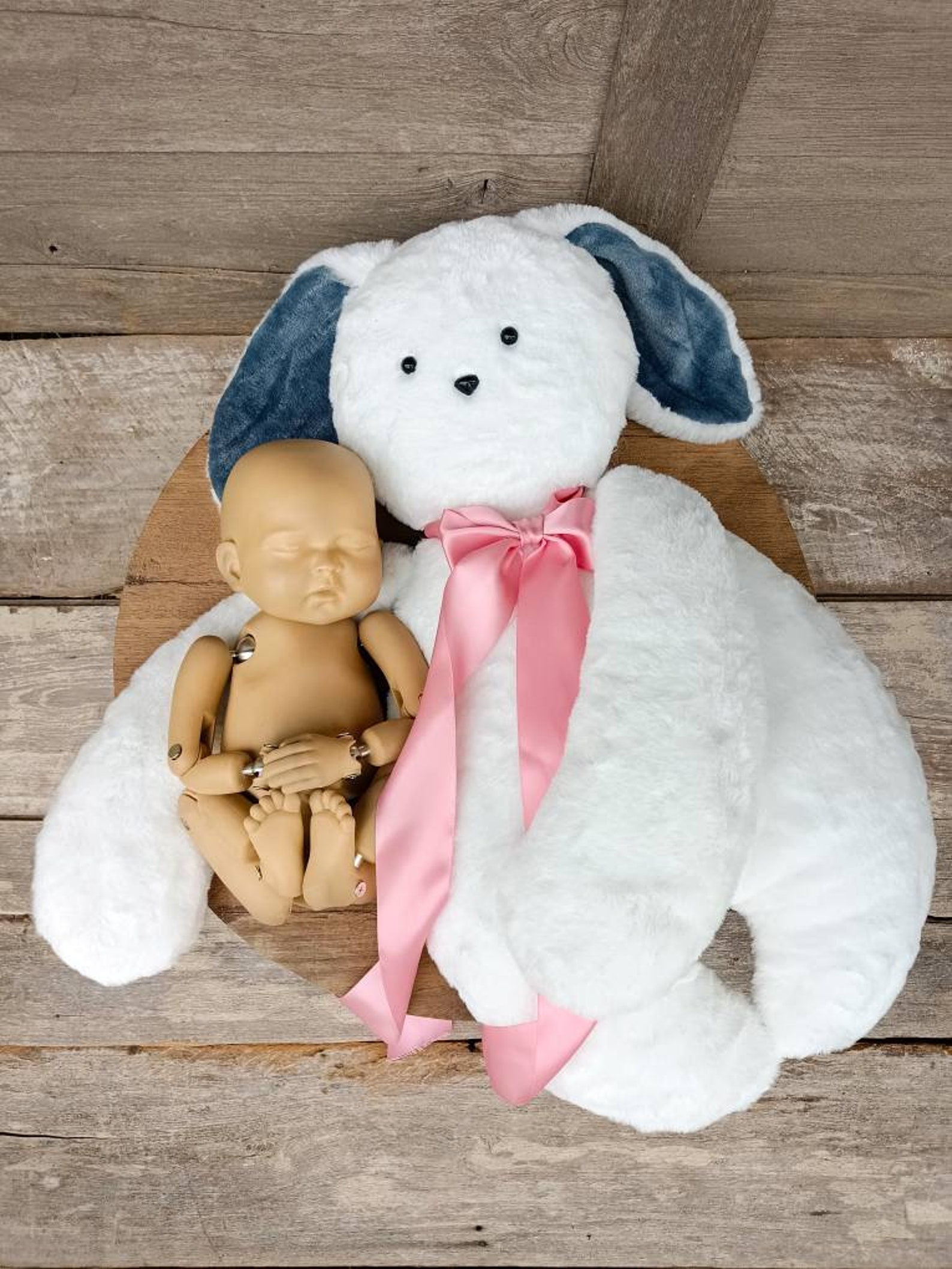 Rabbit Posing Doll, Newborn Hugging Pose, Newborn Photography Props