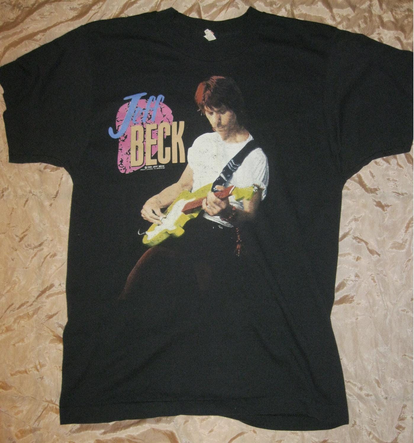 【ヴィンテージ】JEFF BECK ON TOUR T 1989 Jeff Beck Guitar Shop Concert T-Shirt - Size Large