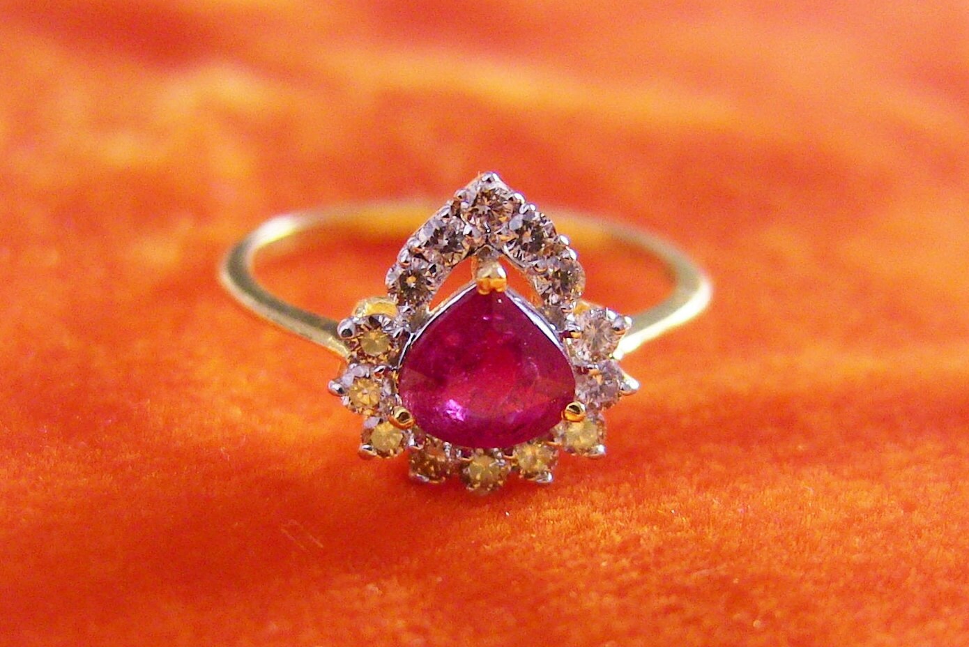 14K Ruby Ring Ruby Engagement Ring Rose Gold Engagement Etsy