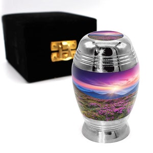 Mini Cremation Urn Small Keepsake Keepsake Urn with 1 Velvet Box Bag Mini Keepsake Urn Ashes Urn Memorial Urn