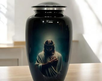 Crematie-urn voor menselijke as, urn voor volwassenen met fluwelen zakje