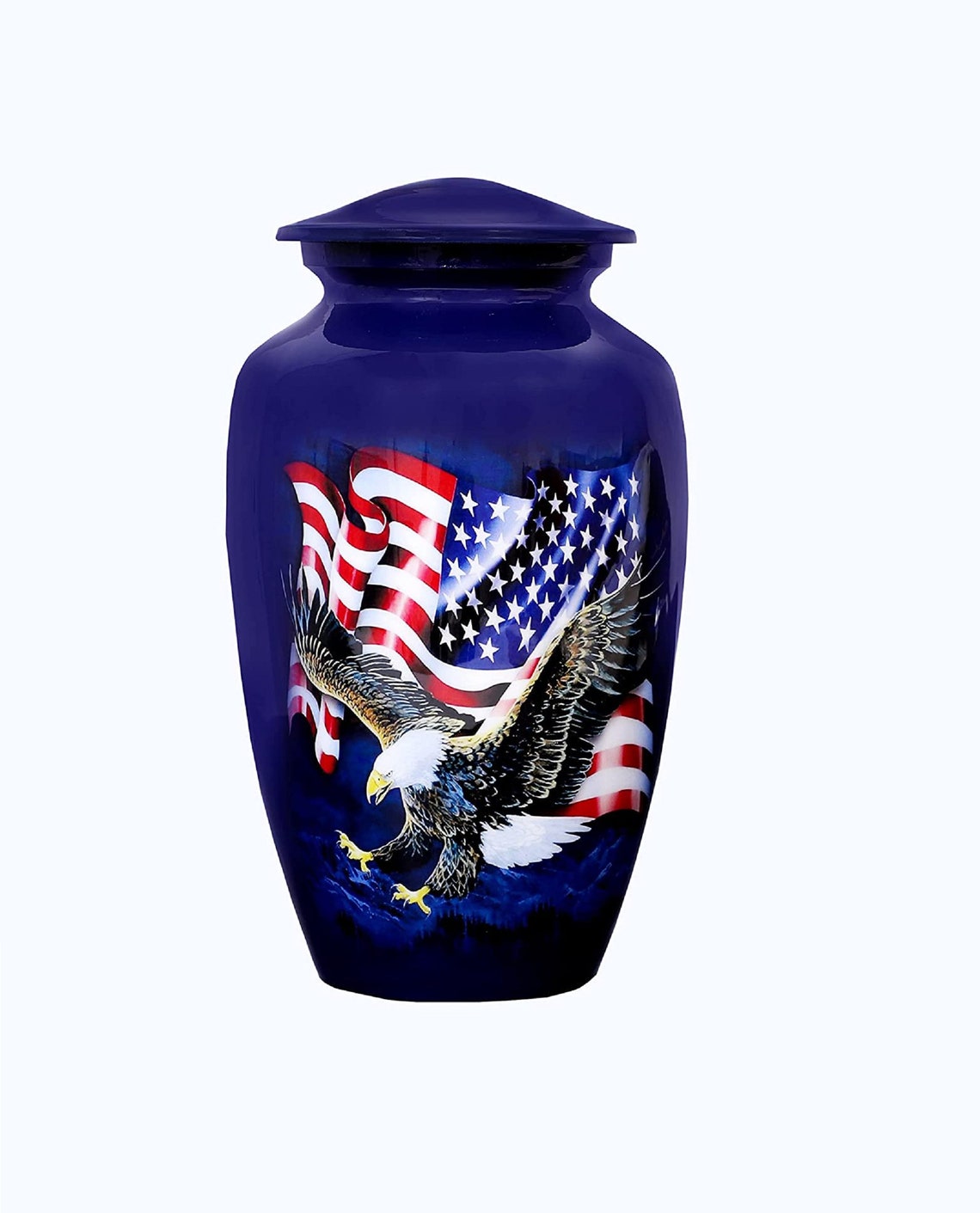 American Flag Cremation Urn for Human Ashes Cremation Urns Etsy