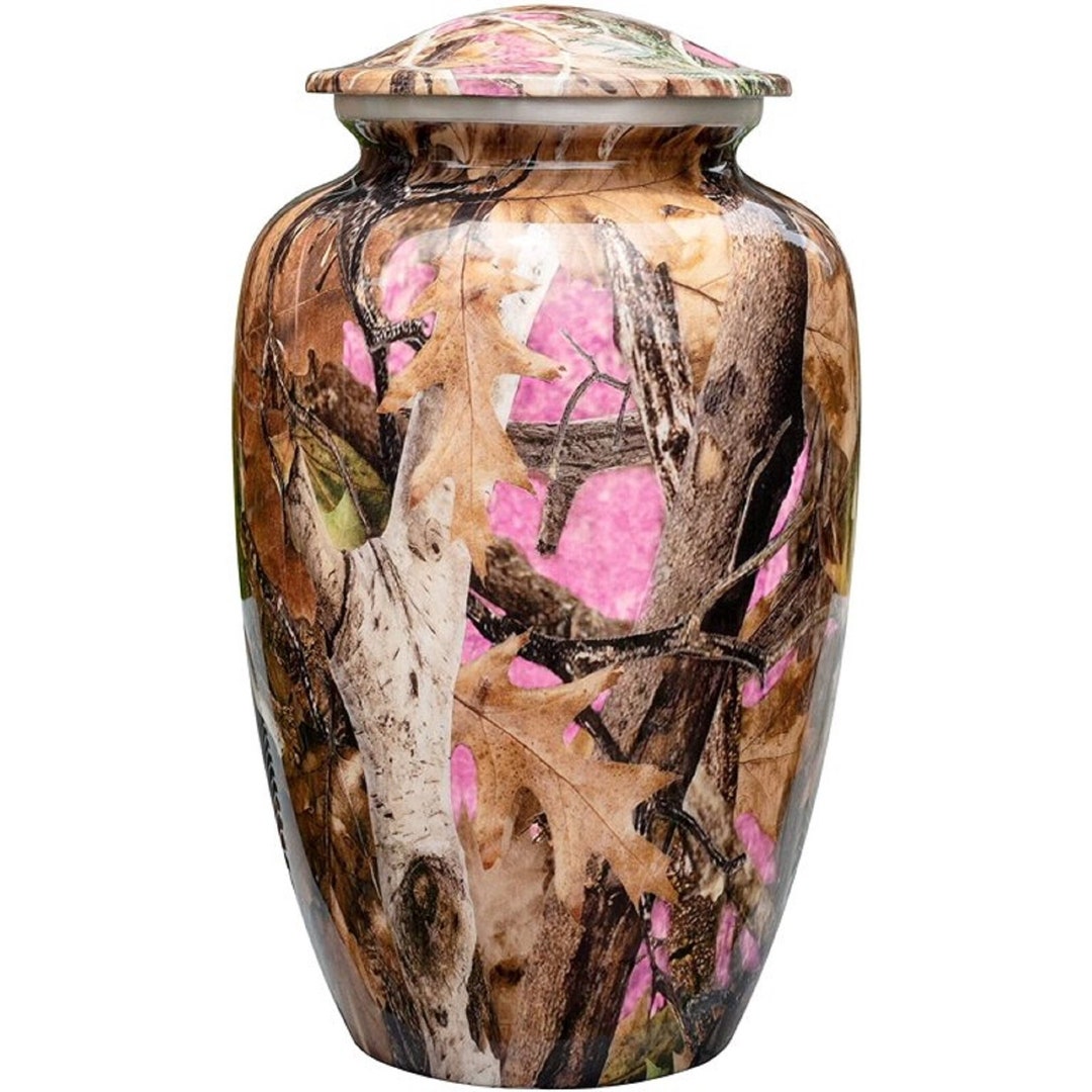 Cremation Urn for Human Ashes Pink Camouflage Cremation Urn for Human