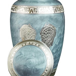 Angel Wings Urn for Ashes Urn for Human Ashes Adult Funeral Cremation Urn Metal Large Urn With Velvet Bag Free Shipping