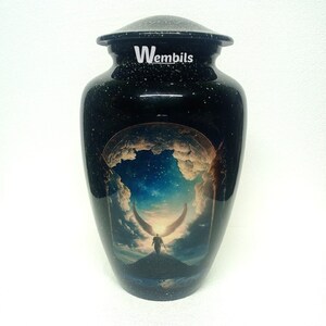 Cremation Urn for Human Ashes, Adult Funeral Urn Handcrafted (Adult (200 lbs) 10.5 x 6.5 “, Decorative Cremation Urn Free Shipping