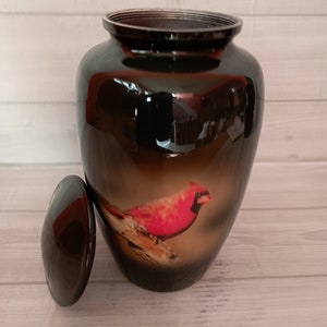 Urna de cremación para adultos, urna de cremación para cenizas humanas, homenaje perfecto para honrar a su ser querido con bolsa de terciopelo, urna BIRDS