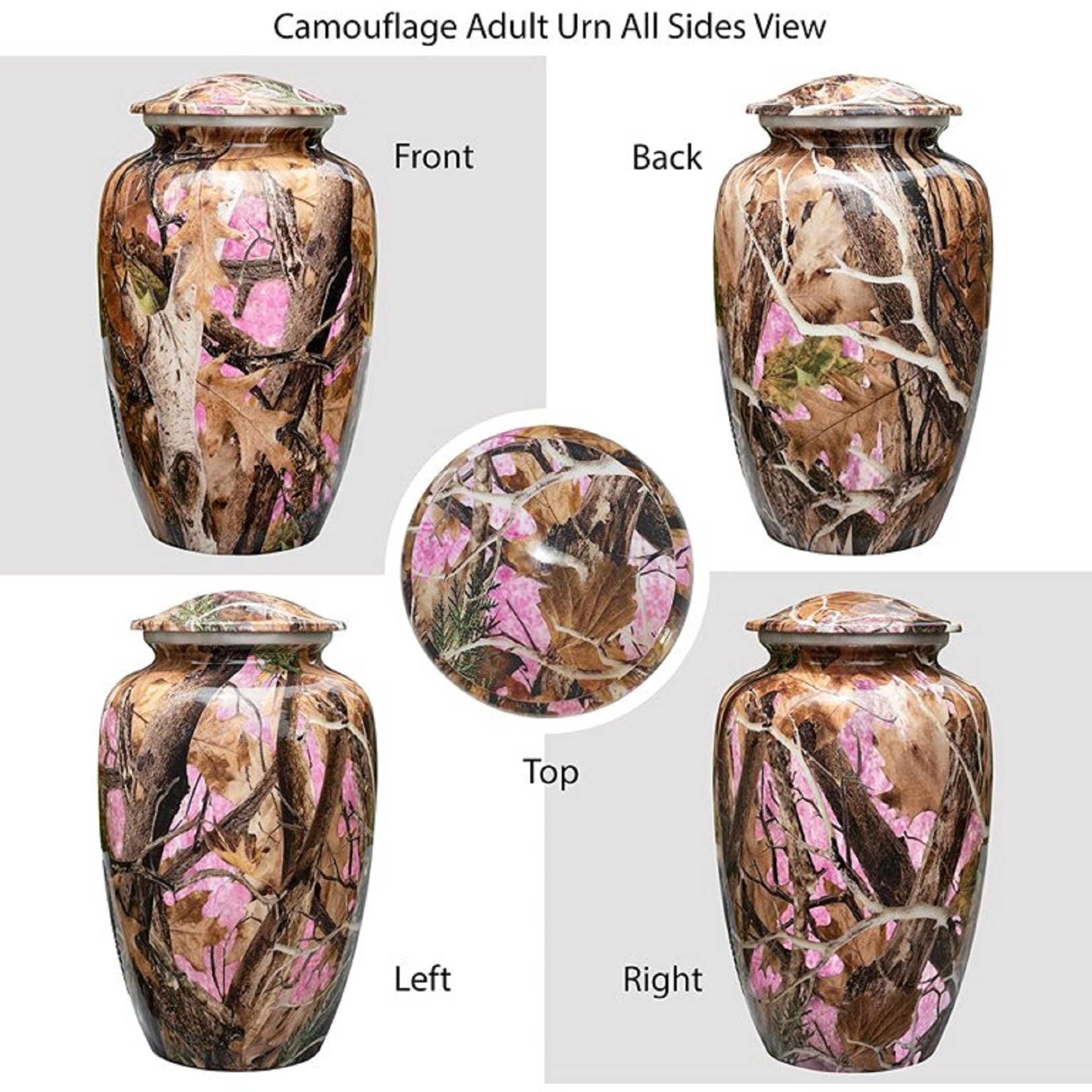 Cremation Urn for Human Ashes Pink Camouflage Cremation Urn for Human