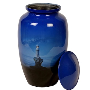 Cremation Urn Lighthouse Adult Large Cremation Urn for Human Ashes With Velvet Bag