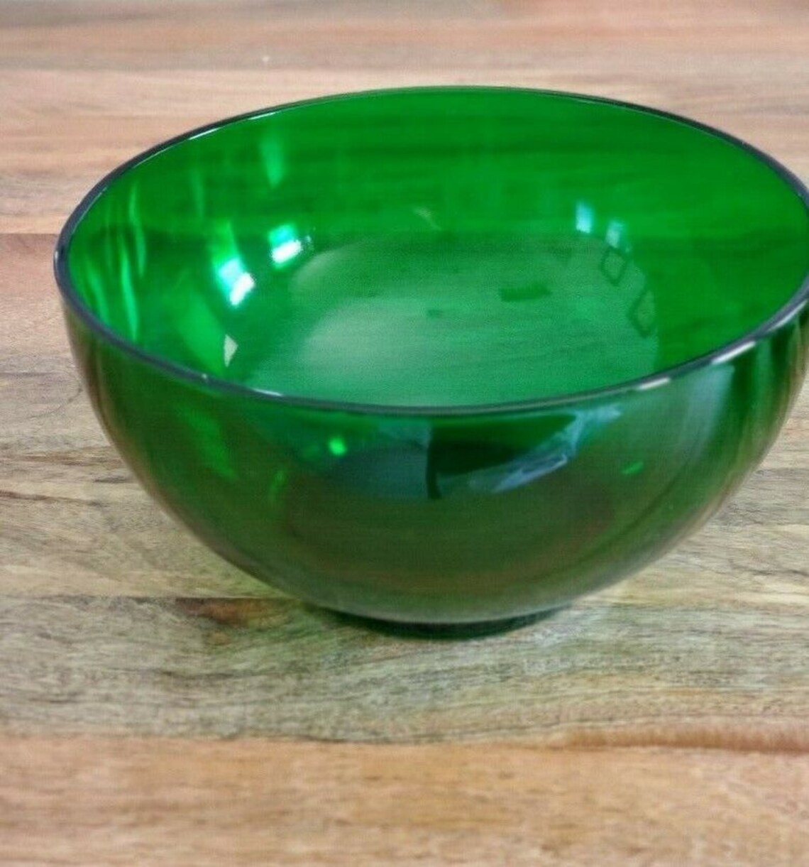 Vintage Forest Green Glass Anchor Hocking Punch Bowl 12 Cups Etsy