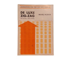 Manuale di istruzioni della macchina da cucire a zig zag Deluxe modello N-250-B 1965