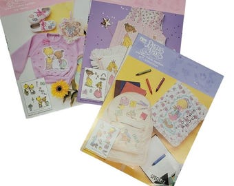 Appliques en tissu vintage NOS Precious Moments sans couture