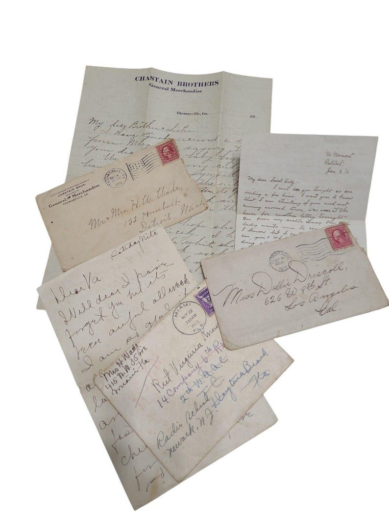 Vintage Letters (10) , Postmarked Envelopes (35) From 1898 - 1930s ...