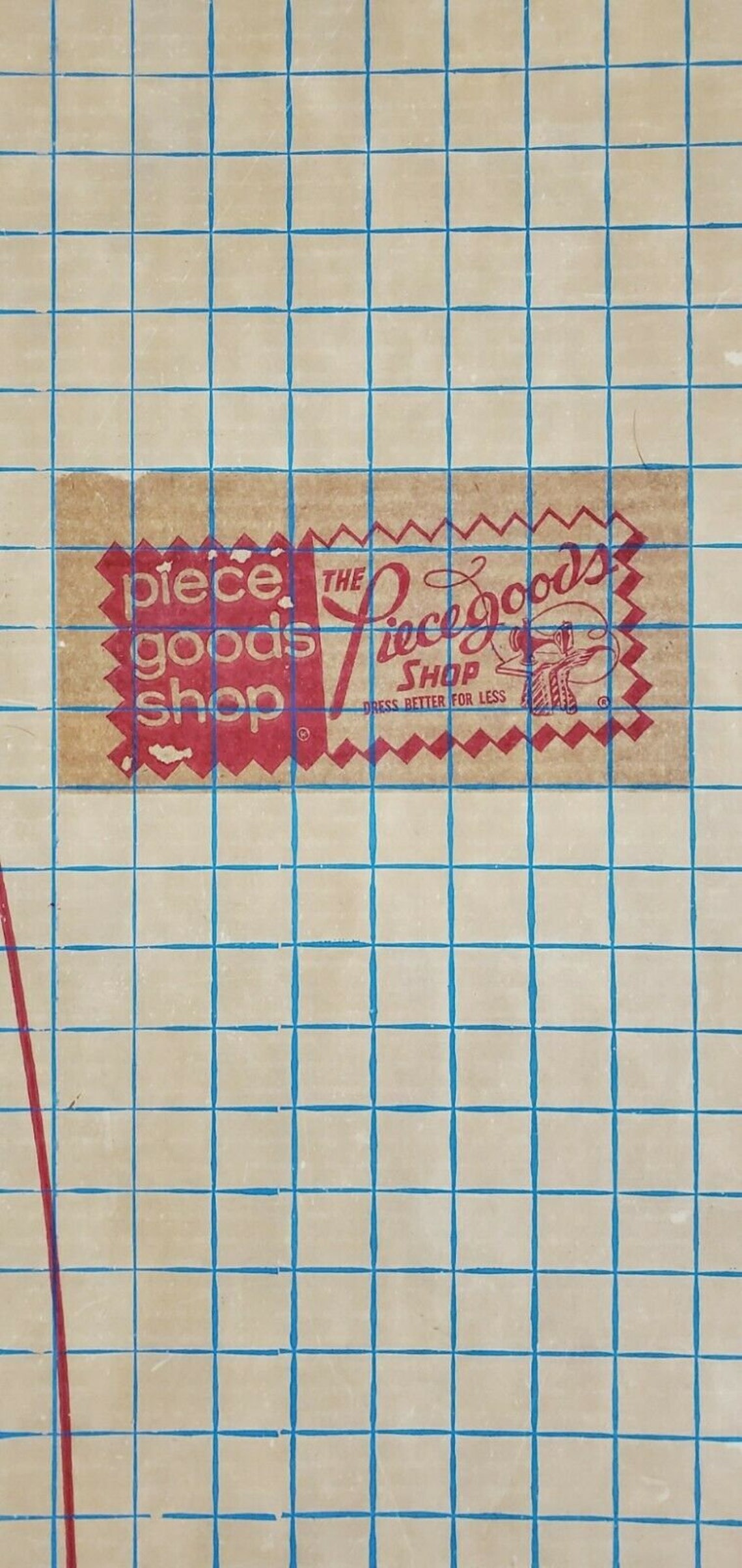 Vintage Piece Goods Store Cardboard Pattern Cutting Board 72 Etsy