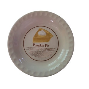 Pumpkin Pie Ceramic Pie Serving and Keeping Dish - No Lid 11"