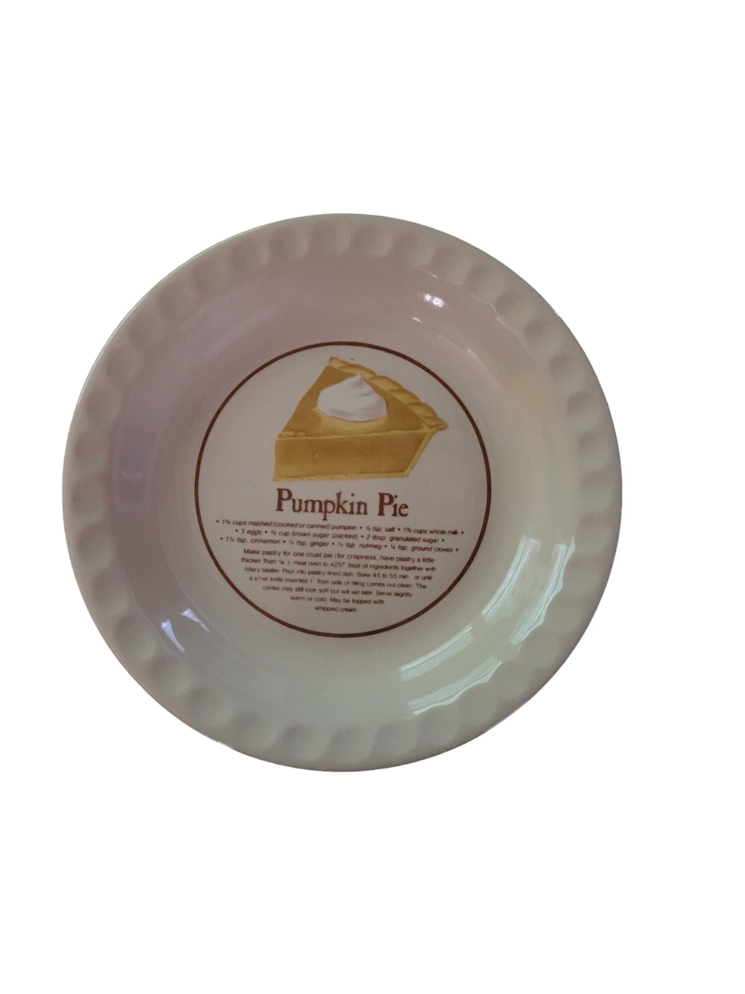 Pumpkin Pie Dish With Lid