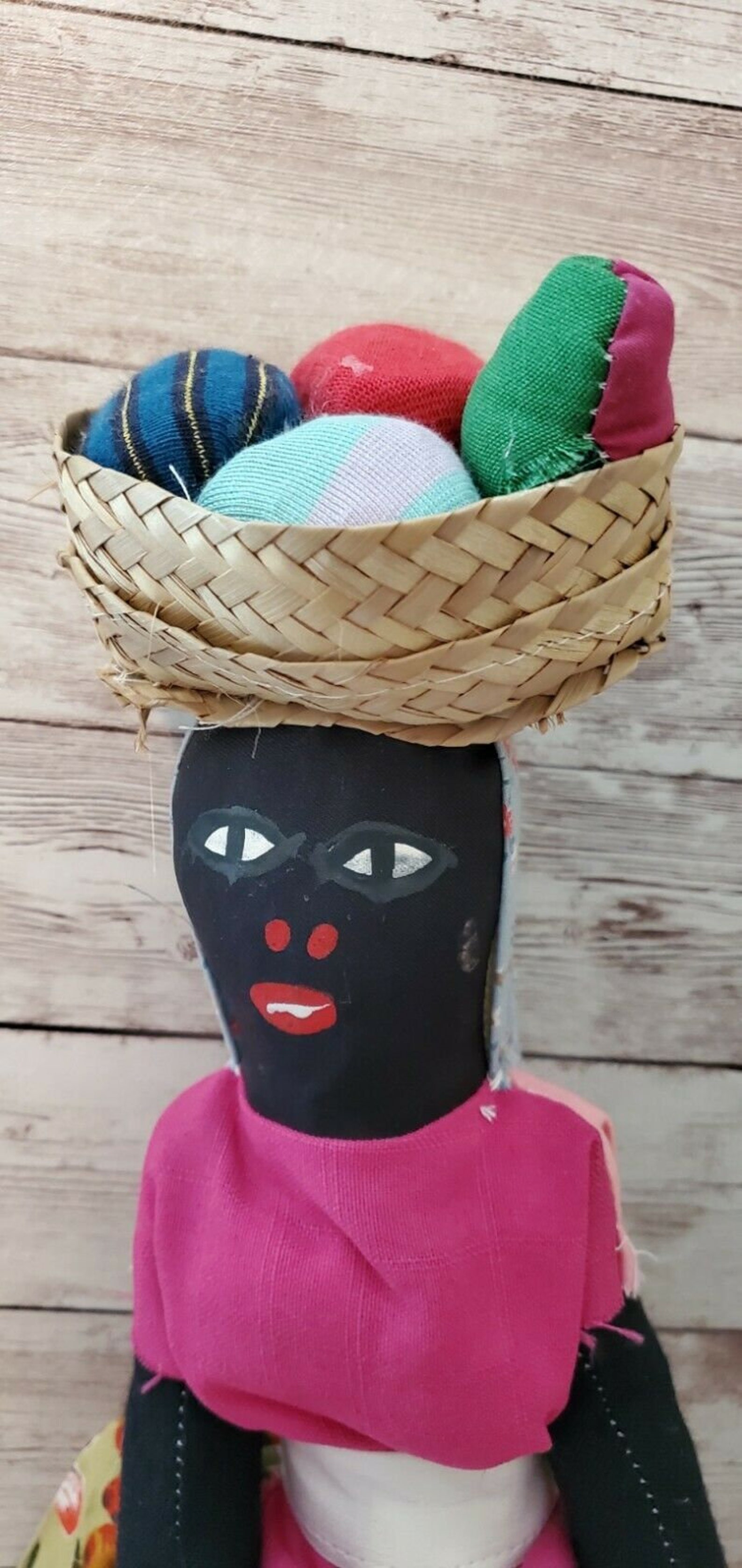 Colorful Handmade Jamaican Black Heritage Rag Doll Straw Hat - Etsy