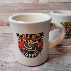 Set of 2 Vintage Waffle House Coffee Mugs/cups Tuxton 