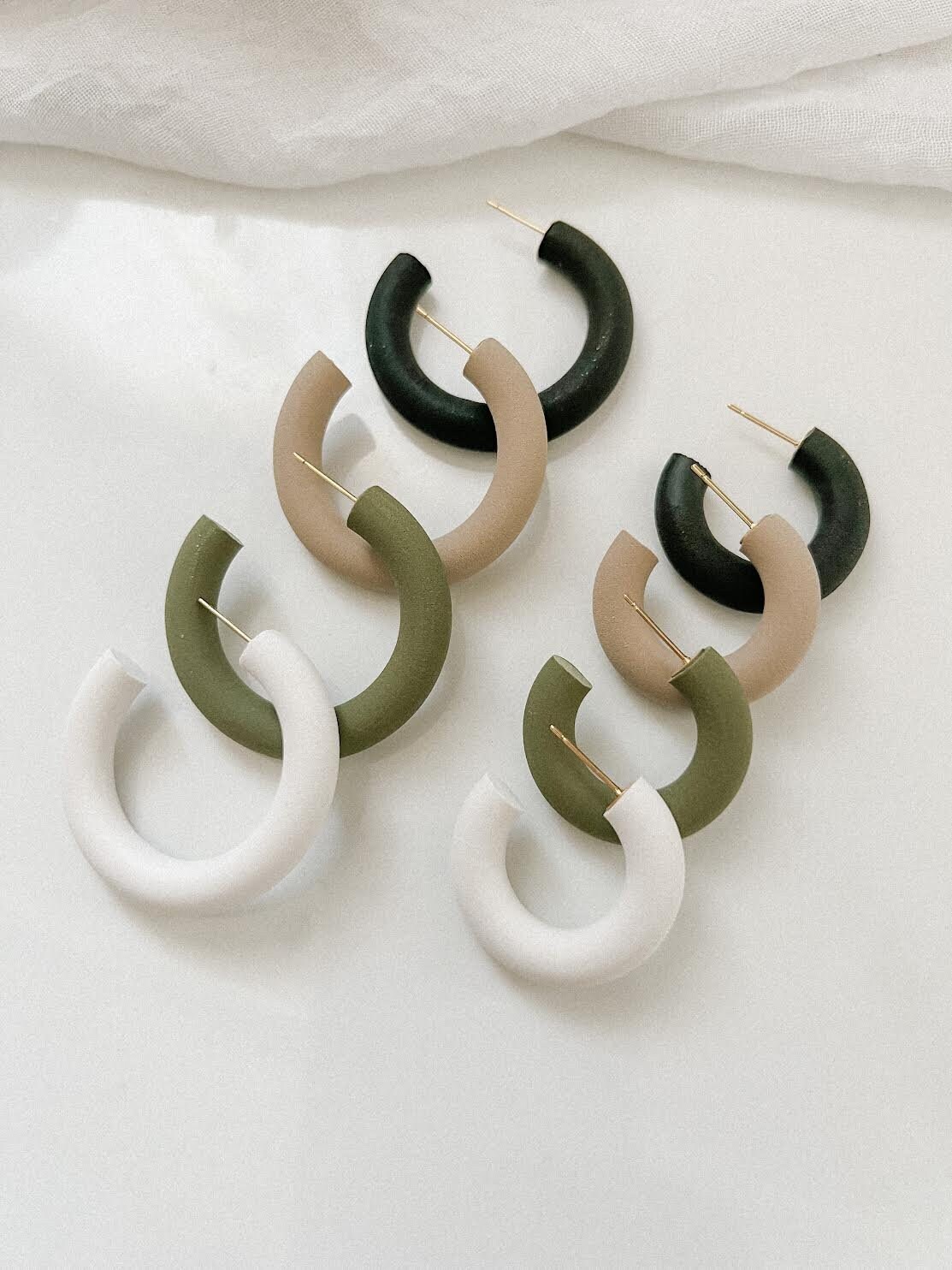 Polymer hoop sale earrings
