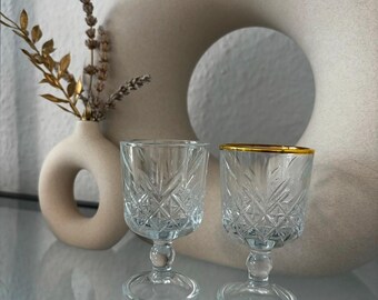 Mini water glass for the groom's coffee | Shot glass | Türk Kahvesi yanı su bardağı