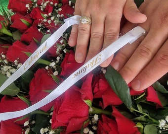 Ringband mit Klettverschluss | Söz Kurdelesi | Personalisiertes Satinband