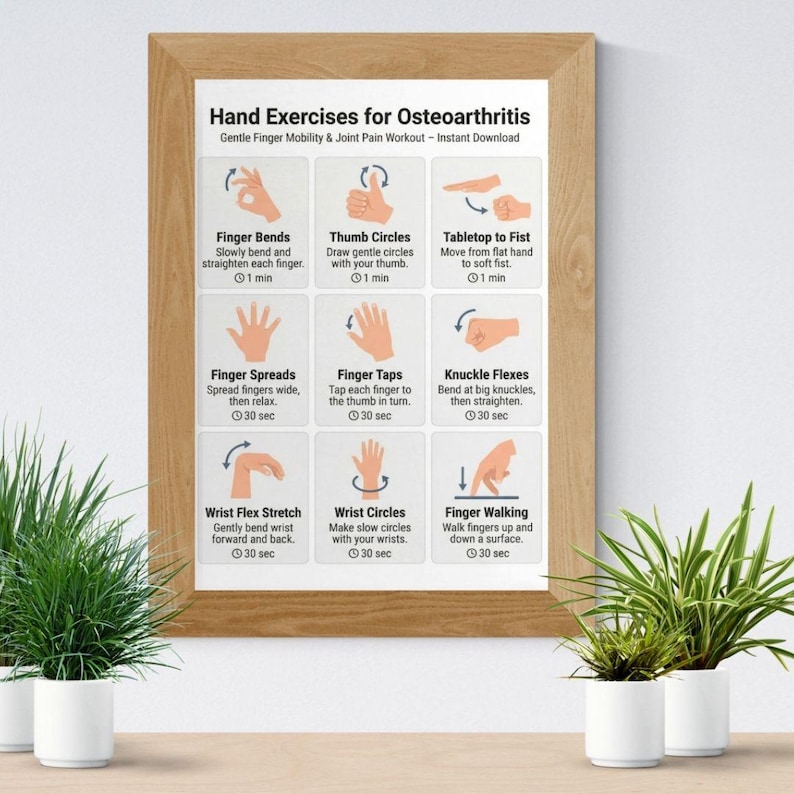 Hand Exercises for Osteoarthritis PDF, Arthritis Relief Printable ...