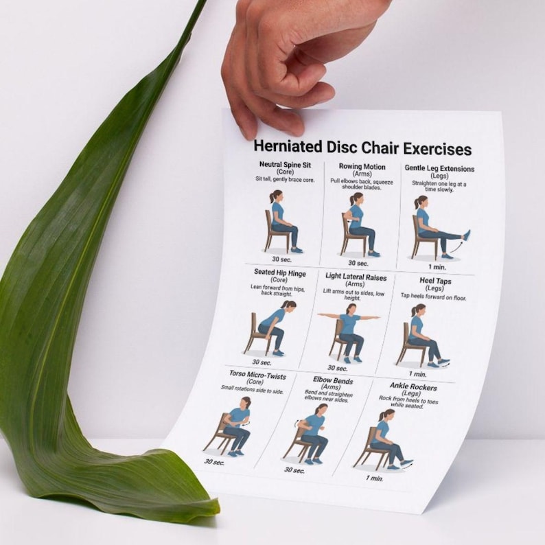 Chair Rowing Exercise Herniated Disc Chair Exercises, Sciatica Relief Stretches PDF, Seated ...