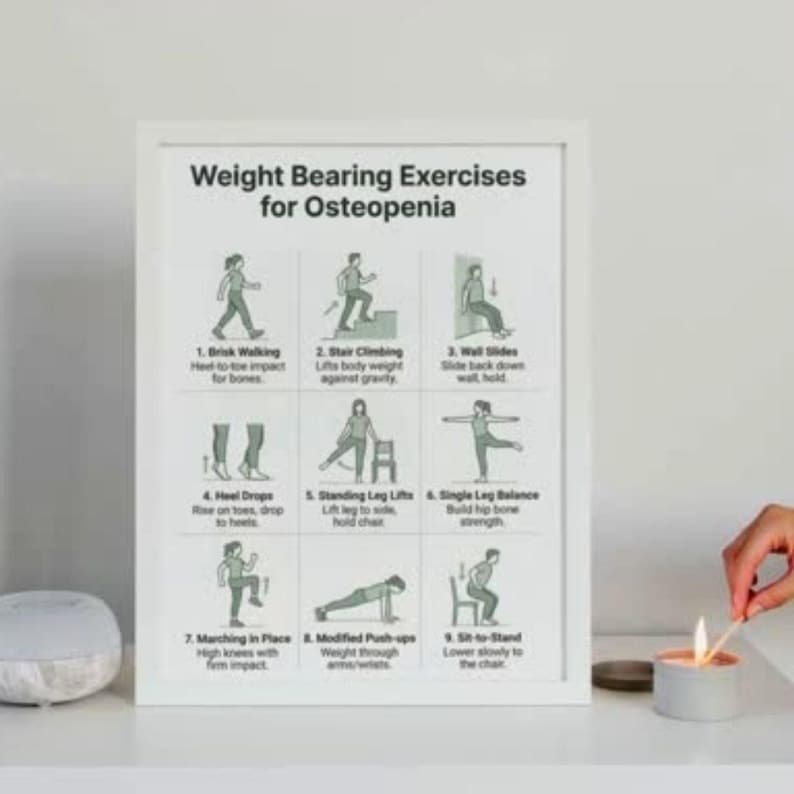 Weight Bearing Exercises for Osteopenia, Bone Health Workout Chart PDF ...