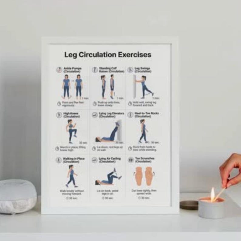 Leg Circulation Problems Chart Leg Circulation Exercises PDF, Poor Circulation Relief, Leg Blood Flow ...