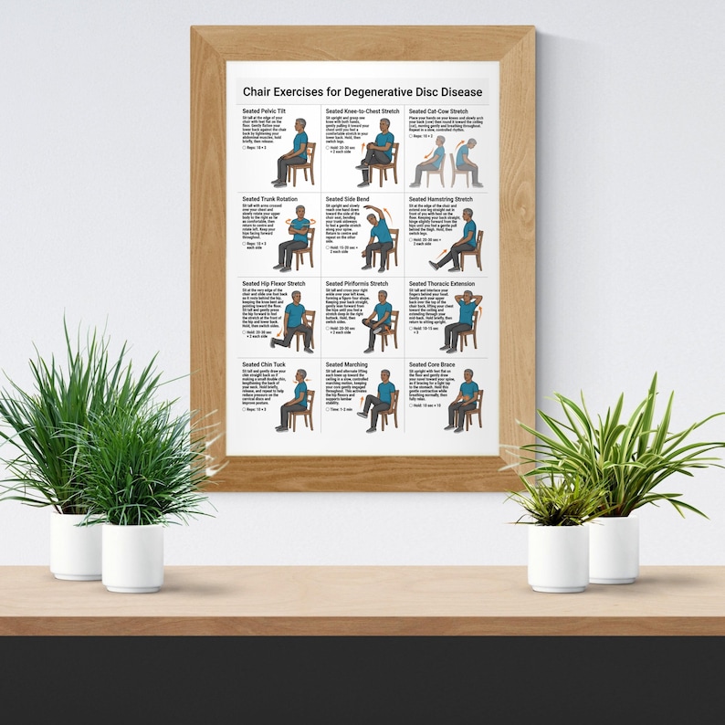 Chair Exercises for Degenerative Disc Disease PDF, Seated Spine Relief ...