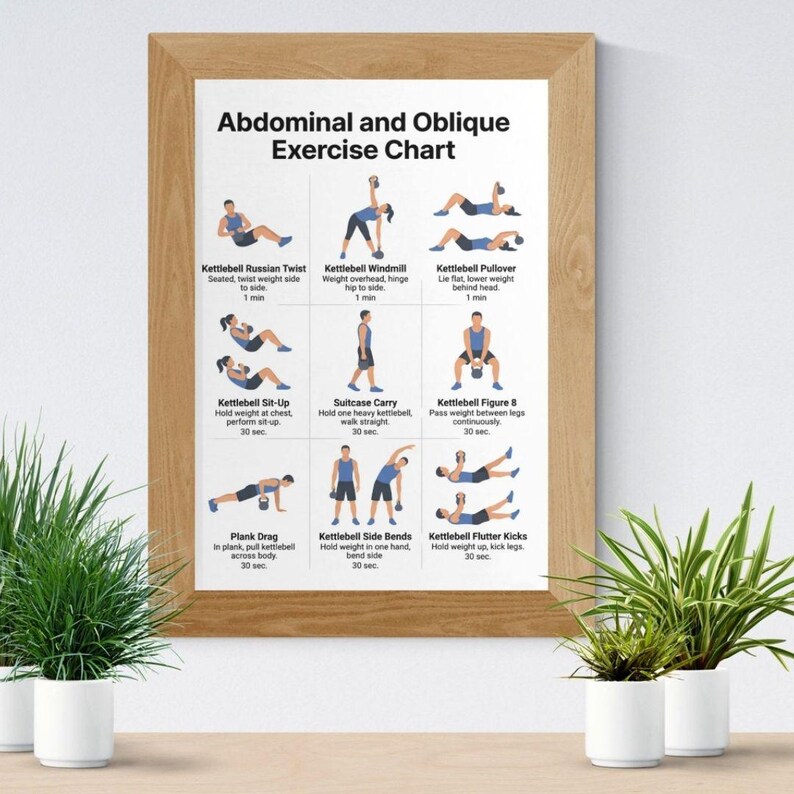 Upper Body Dumbbell Exercises, Printable Workout Chart PDF, Home ...