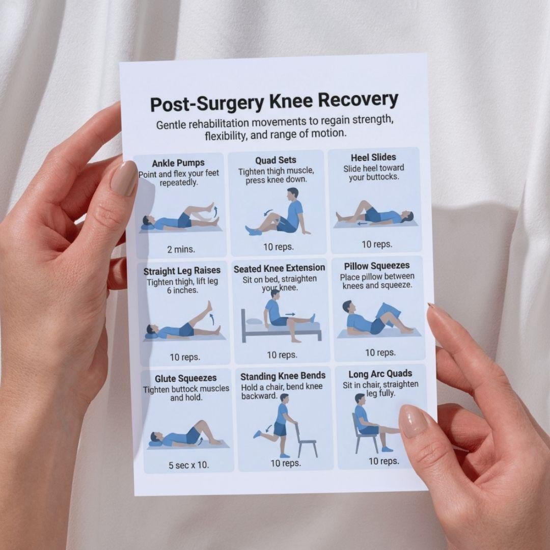 Knee Rehab Program.pdf Safe Knee Recovery Exercises, Knee Rehab Workout PDF, Postsurgery Knee ...