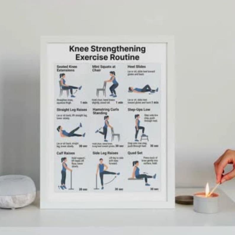 Knee Strengthening Exercises, Physical Therapy Printable PDF, Knee Pain ...