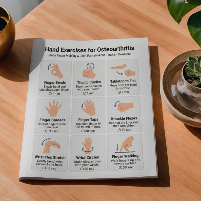 Rheumatoid Arthritis Hand Exercises PDF, Joint-friendly Stretch Chart ...