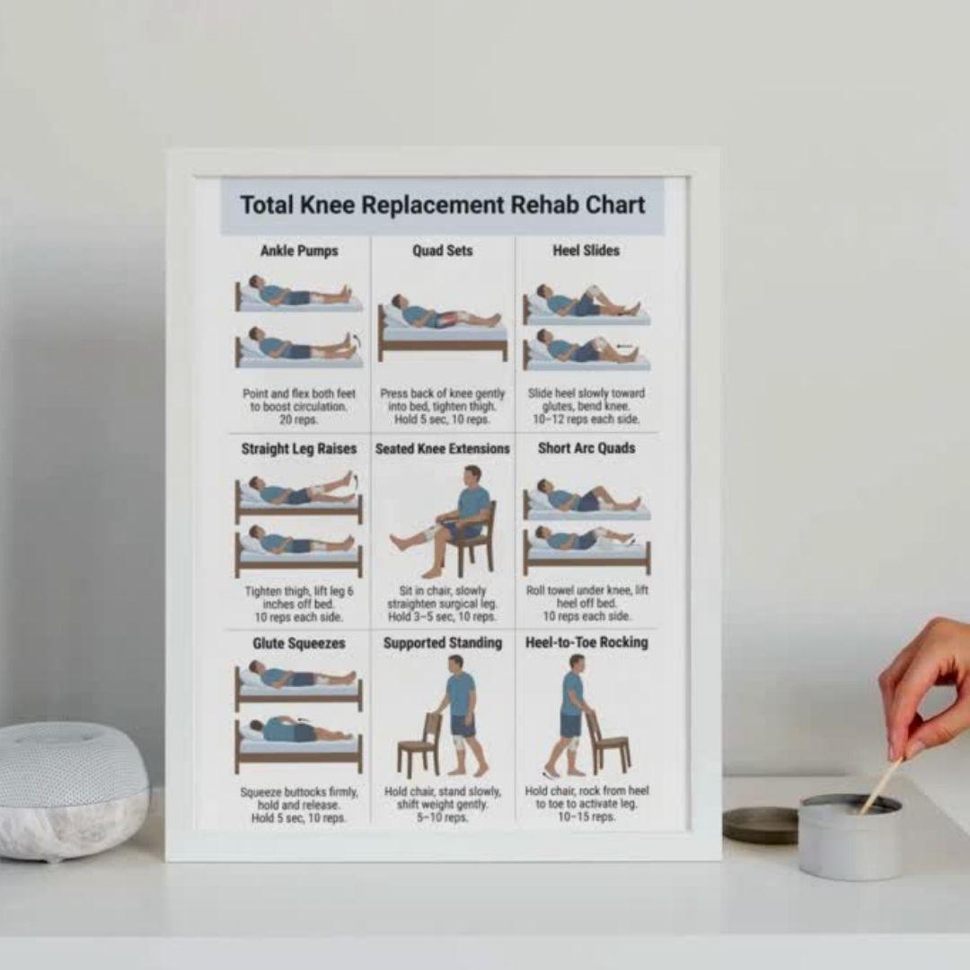 Total Knee Replacement Rehab Chart PDF, Knee Surgery Recovery Guide ...
