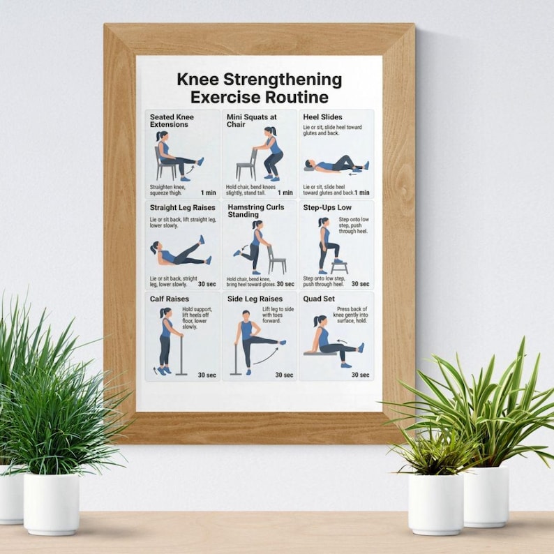 Knee Strengthening Exercises, Physical Therapy Printable PDF, Knee Pain ...