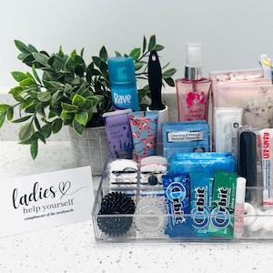 Kit de baño para bodas: Bandeja de tocador ensamblada